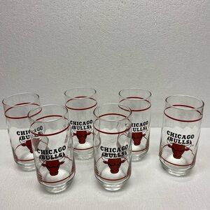 Chicago Bulls Drinking Glasses Set of 6 1992